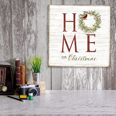 COURTSIDE MARKET Home For Christmas Canvas Wall Art