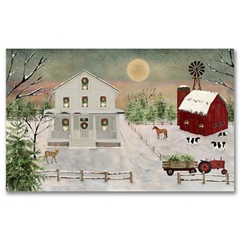 COURTSIDE MARKET Christmas At The Shore Canvas Wall Art