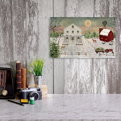 COURTSIDE MARKET Christmas At The Shore Canvas Wall Art