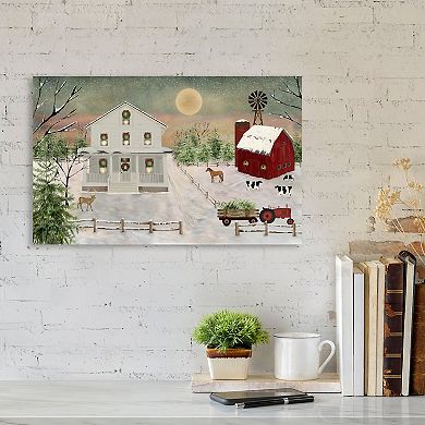 COURTSIDE MARKET Christmas At The Shore Canvas Wall Art