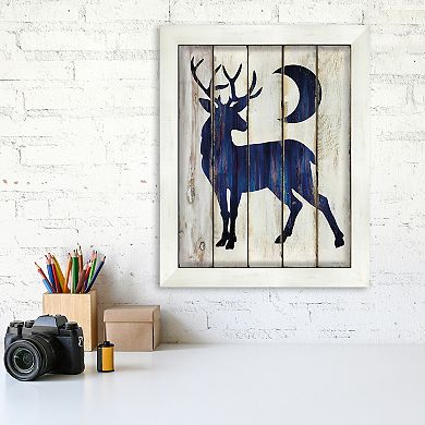 COURTSIDE MARKET Navy Blue Buck & Moon Canvas Wall Art