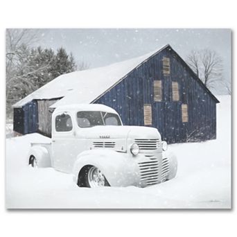 COURTSIDE MARKET Blue & White Canvas Wall Art