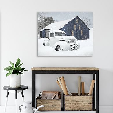 COURTSIDE MARKET Blue & White Canvas Wall Art