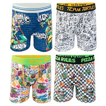 Boys 6-10 Teenage Mutant Ninja Turtles 4-Pack Athletic Boxer Briefs