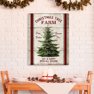 COURTSIDE MARKET Christmas Tree Farm Canvas Wall Art