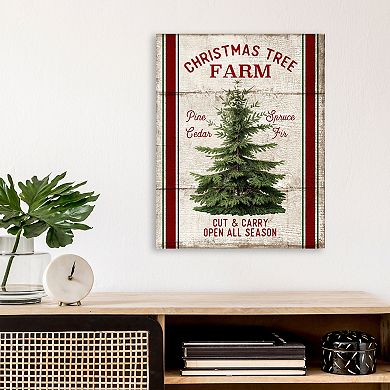 COURTSIDE MARKET Christmas Tree Farm Canvas Wall Art