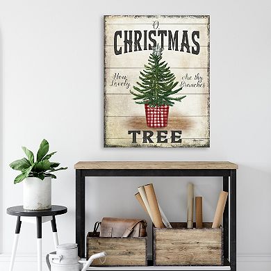 COURTSIDE MARKET Old Fashioned Christmas Canvas Wall Art