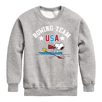 Boys 8-20 Peanuts USA Rowing Team Fleece Graphic Pullover