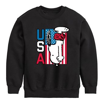 Boys 8-20 Peanuts USA Diving Fleece Graphic Pullover