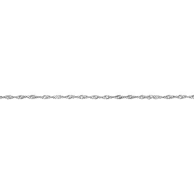 PRIMROSE Sterling Silver Singapore Chain Anklet