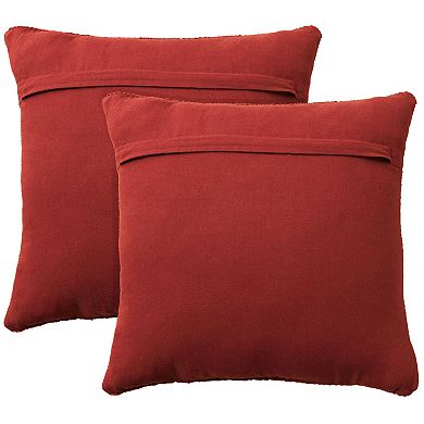 Mina Victory Life Styles Cotton Knitted Indoor Throw Pillows Set Of 2