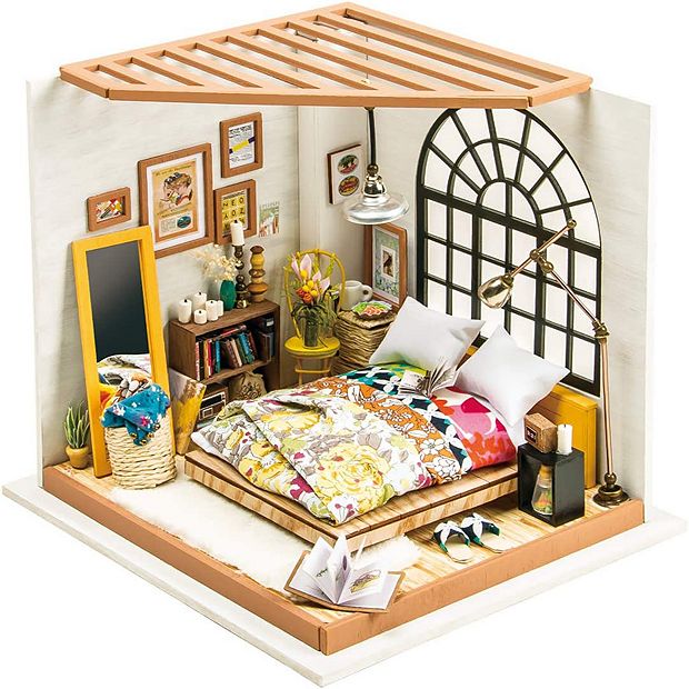 ROBOTIME Doll House Wooden Dollhouse with Furniture Birthday Gift