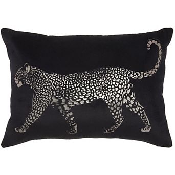 Mina Victory Luminecence Metallic Leopard 14"x20" Indoor Throw Pillow