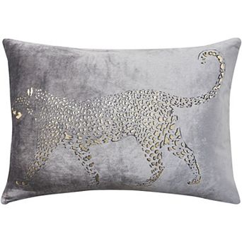 Mina Victory Luminecence Metallic Leopard 14"x20" Indoor Throw Pillow