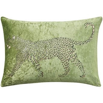 Mina Victory Luminecence Metallic Leopard 14"x20" Indoor Throw Pillow