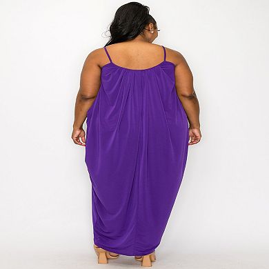 Plus Size Adora Ruched Spaghetti Strap Dress