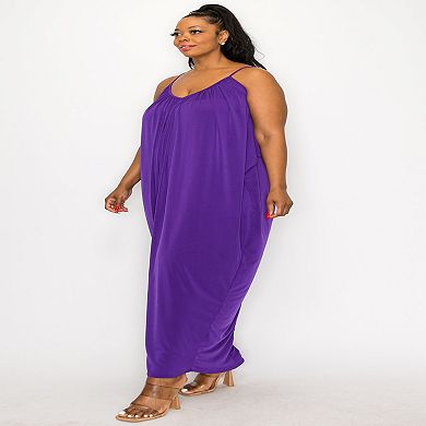 Plus Size Adora Ruched Spaghetti Strap Dress
