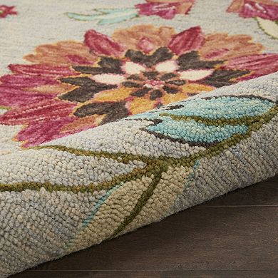 Nourison Bahari Floral Farmhouse Indoor Rug