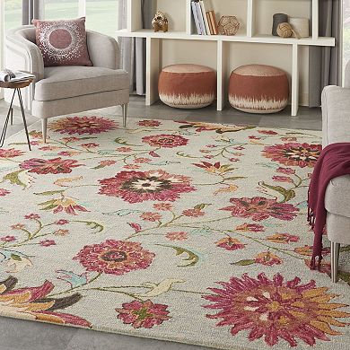 Nourison Bahari Floral Farmhouse Indoor Rug