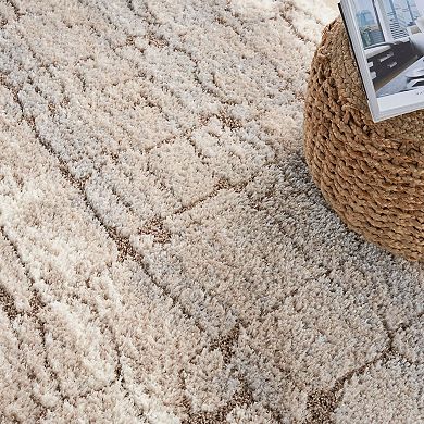 Nourison Luxurious Shag Abstract Textures Area Rug