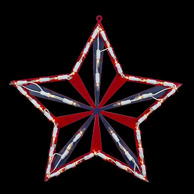 Northlight 14" Lighted Red, White and Blue 4th of July Star Window Silhouette Decoration