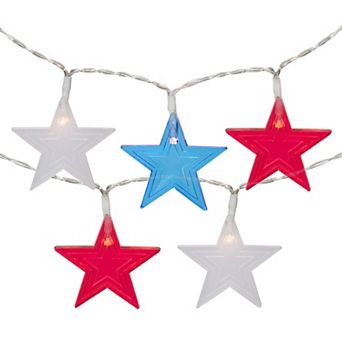 Northlight 20-Count Patriotic Americana Star LED String Lights