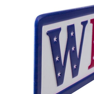 Northlight 18" Metal Patriotic "WELCOME" Sign with Stars Wall Decor