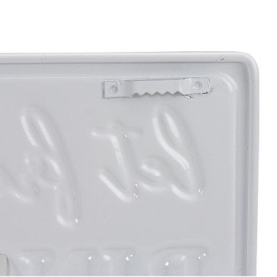 Northlight 12" Metal Patriotic "Let Freedom RING" Sign with Flag Wall Decor