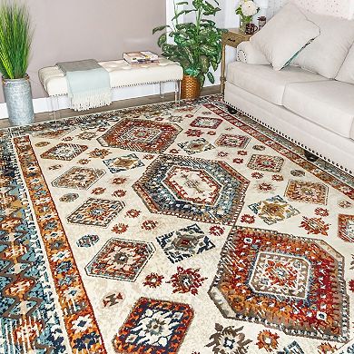 SUPERIOR Taimak Geometric Sangria Southwestern Indoor Area Rug