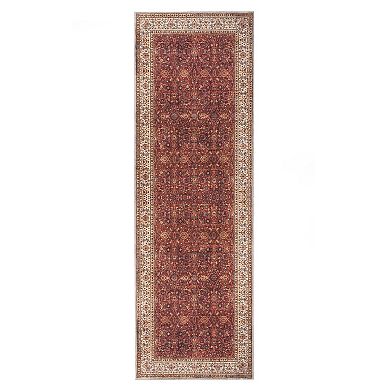 SUPERIOR Vintage Traditional Geometric Medallion Washable Indoor Area or Runner Rug