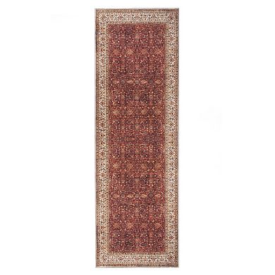 SUPERIOR Vintage Traditional Geometric Medallion Washable Indoor Area or Runner Rug
