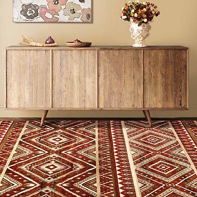 SUPERIOR Southwestern Rustic Medallion Power-Loomed Indoor Area Rug