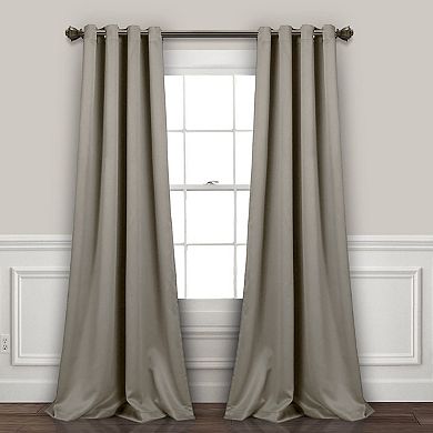 Grey Room Darkening Curtain Panel Pair - 55" W X 98" L (Set of 2)