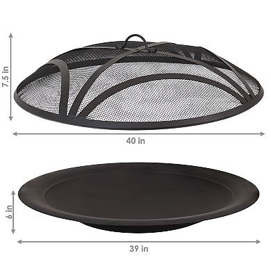 Sunnydaze Classic Elegance Replacement Fire Pit Bowl and Spark Screen