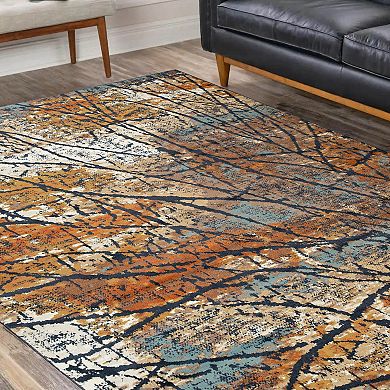 SUPERIOR Superior Modern Branches Indoor Area Rug or Runner