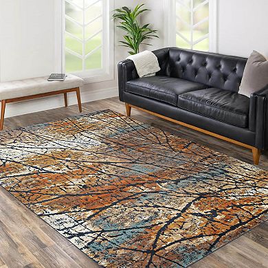 SUPERIOR Superior Modern Branches Indoor Area Rug or Runner