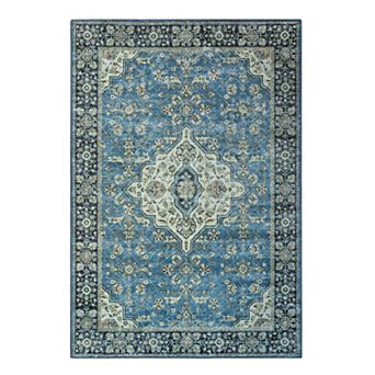 SUPERIOR Damask Medallion Border Area Rug or Runner
