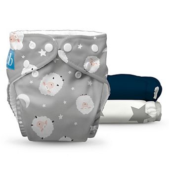 Charlie Banana 3-Pack One Size Reusable Cloth Diapers with Reusable Inserts