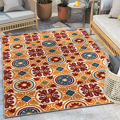 Well Woven Dorado Cabo Modern Indoor Outdoor Geometric Area Rug