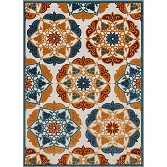 Well Woven Dorado Cabo Modern Indoor Outdoor Geo Tile Area Rug