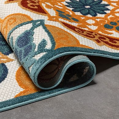 Well Woven Dorado Cabo Modern Indoor Outdoor Geo Tile Area Rug