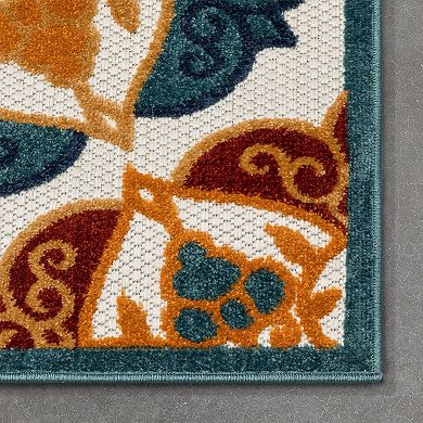 Well Woven Dorado Cabo Modern Indoor Outdoor Geo Tile Area Rug