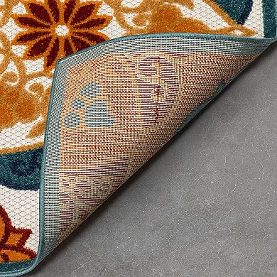 Well Woven Dorado Cabo Modern Indoor Outdoor Geo Tile Area Rug