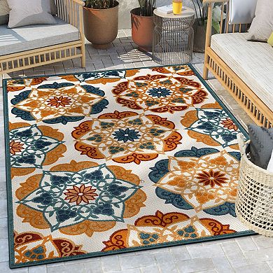 Well Woven Dorado Cabo Modern Indoor Outdoor Geometric Area Rug