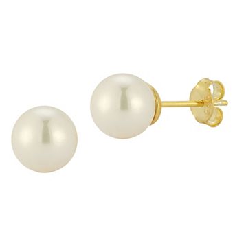 Sunkissed Sterling Freshwater Cultured Pearl Stud Earrings