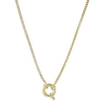 Sunkissed Sterling Cubic Zirconia Clasp Pendant Necklace