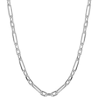 Sunkissed Sterling Figaro Paper Clip Chain Necklace