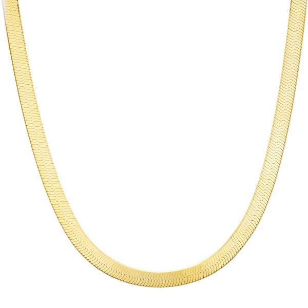 Sunkissed Sterling Herringbone Chain Necklace