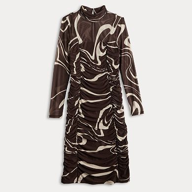 Women's Nine West Mesh Ruched Dress