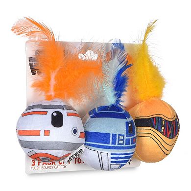 Star Wars C3PO, BB8 & R2D2 Jingle Bell Cat Toy 3-piece Set